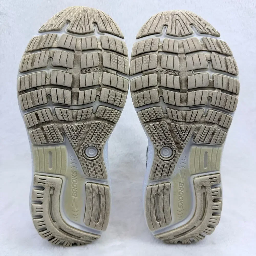 Brooks Ghost 16 Womens Running Shoes White Black Rose Gold Size 10 Athletic Shoe